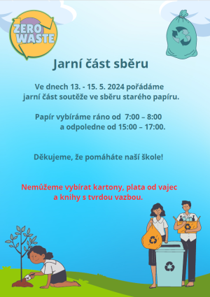 Sběr starého papíru 13.5.,14.5. a 15.5.