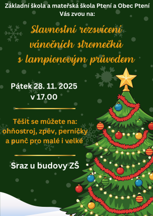 Slavnostní rozsvícení vánočních stromečků s lampionovým průvodem
