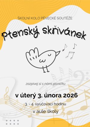 Školní kolo pěvecké soutěže – Ptenský skřivánek