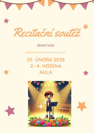 Recitační soutěž – školní kolo