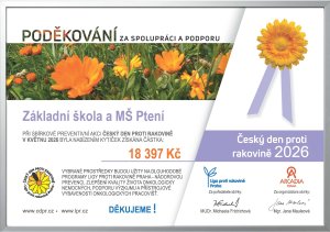 Poděkování za podporu Českého dne proti rakovině 2026